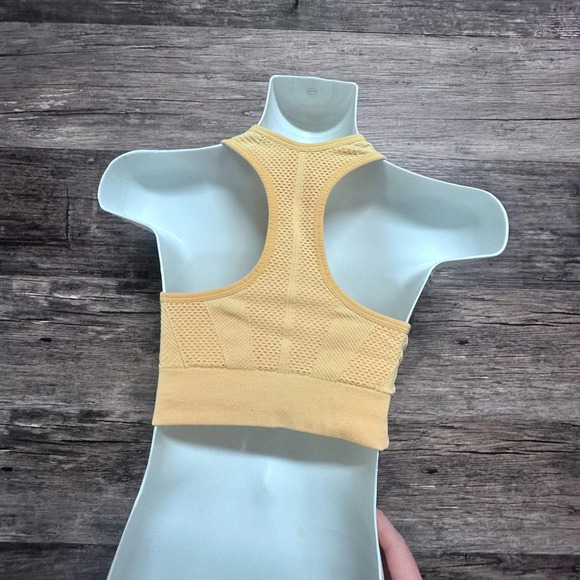 New Balance Orange Sports Bra with Racerback Design and Wide Supportive Band - Picture 2 of 5